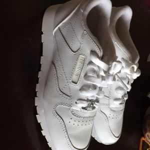 White Leather Girls Reebok